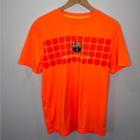 FCB Barcelona Bright Orange Men's T-Shirt (M) - Picture 2 of 5